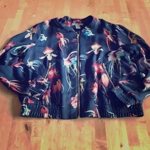 H and M Floral Bomber Jacket